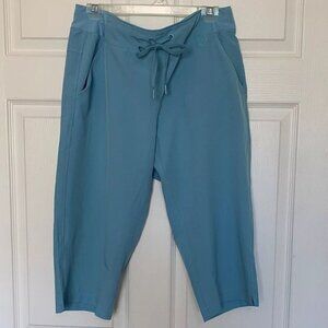 Reel Life Ladies Large Blue Pants Drawstring Polyester Spandex Cropped